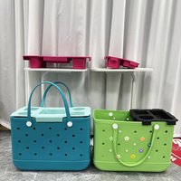 Organisateur de sac de plage en EVA imperméable avec porte-bouteille, insert de rangement durable pour sacs fourre-tout, accessoires de sac pour l'été