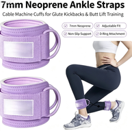 Sangles de cheville en néoprène OEM 7 mm, ajustables et antidérapantes, pour un maintien confortable des chevilles lors des exercices de kickbacks sur machine à câble