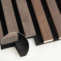 Panneau acoustique MJ MASTER ACOUSITC en bois texturé, revêtement mural en polyester absorbant le son pour salon, bureau, café