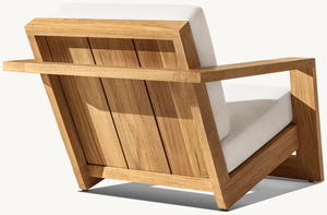 Moderna Poltrona da <span class=keywords><strong>Giardino</strong></span> <span class=keywords><strong>in</strong></span> <span class=keywords><strong>Legno</strong></span> <span class=keywords><strong>per</strong></span> Hotel, Parchi e Cortili, Sedia Singola da Esterno <span class=keywords><strong>in</strong></span> Teak Massiccio - Product Image 5