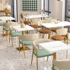 <strong>Dining</strong> Tables and <strong>Chairs</strong> Nordic Modern Luxury Gold Indoor Wood Metal Round Restaurant Dinning Table Furniture <strong>Dining</strong> Room <strong>Set</strong> - Product Image 3