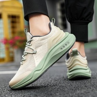 Chaussures de course respirantes en maille avec logo personnalisé, antidérapantes, à lacets, durables et légères, style marche, vente en gros
