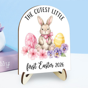 Decoración de Escritorio de Madera para Pascua, Figura de Conejo, Artesanía de Madera de Álamo para Interiores, Regalo Personalizado 2026 - Product Image 4