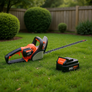 Taille-haie sans fil 24 pouces, outil de jardin portatif alimenté par batterie lithium-ion pour arbustes et buissons - Product Image 2