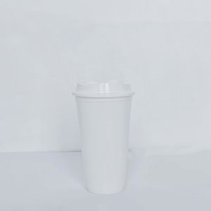 Tasses à boire personnalisées avec logo imprimé, réutilisables, 16 oz / 475 ml, en plastique PP rigide, avec couvercles - Product Image 4