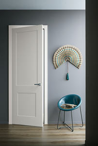 Shaker Gong Groove pré-accroché <span class=keywords><strong>blanc</strong></span> Style européen américain <span class=keywords><strong>bloc</strong></span> cannelé chêne noyer sécurité intérieur chambre <span class=keywords><strong>porte</strong></span> en bois massif - Product Image 2