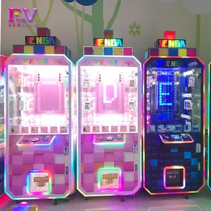 Jetonlu kapalı Arcade mücadelesi dakika kazanmak için it Doll ödülü oyuncak hediye peluş kazık tuğla istifleyici epic oyun makinesi