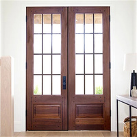 Porte intérieure moderne en bois massif à double battant pour salon, chambre et intérieur de maison