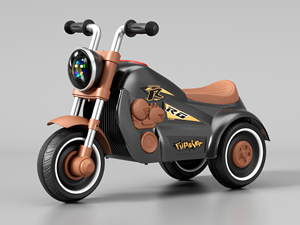 Детский трехколесный электромобиль на пульте управления для детей (унисекс) с педалями, складные пластиковые колеса из полиуретана - Product Image 3