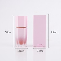 Maquillage 8 Couleur Tube Hexagonal Rouge Orange Fard À Joues Sans Logo Longue Durée Haute Pigment Crème Liquide Blush