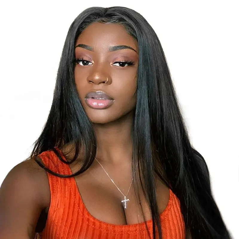 synthetic Wholesale 28 inch long wig human hair straight silk virgin natural unprocessed wig vendors
