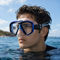 Masque de plongée en silicone transparent, vue large, anti-buée, étanche, lunettes de plongée réglables pour jeunes nageurs