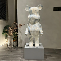 Statue en résine d'art urbain DIY blanche de 7 cm, 100 % peinture unie, Faze Bears Brick Collectibles