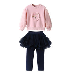 Produit phare : Vêtements pour enfants, vêtements de boutique d'automne, ensembles de t-shirts et jupes en coton pour filles - Product Image 1