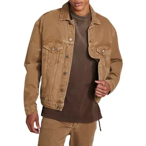 Brown Men's Outdoor Bomber Jackets Wholesale High Quality Custom Logo Casual Jacket