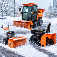 Souffleuse à neige télécommandée avec châssis à chenilles et capacité de franchissement de pente à 45 degrés pour l'équipe de manutention au sol des aéroports
