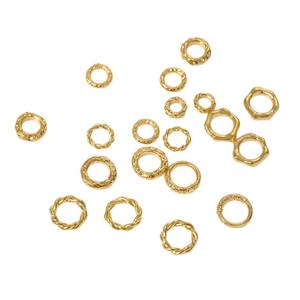 Vente en gros <span class=keywords><strong>de</strong></span> bijoux en or <span class=keywords><strong>de</strong></span> sable, motif <span class=keywords><strong>marteau</strong></span>, torsadé, cercle univers, anneau coulissant, entretoise, perles à grand trou, D - Product Image 5