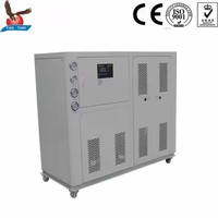 Refroidisseur refroidi à l'eau industriel 10hp avec Shell et condensateur de cuivre de tube et pompe 1.5kw