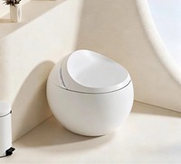 Toilette intelligente à détection automatique, nouvelle conception, électrique, monobloc, sans réservoir, forme œuf, télécommande avancée