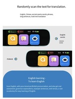 Stylo de lecture et de traduction portable A3 Oguchi avec IA, traduction en temps réel, 64 Go de RAM, cours de traduction chinois-anglais, synchronisation, écran 1,97 pouces