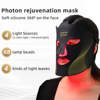Masque facial en silicone portable avec thérapie photonique à lumière rouge pour usage domestique et soulagement de la douleur