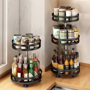<b>Rotating</b> Storage <b>Rack</b> 3 Tier Circular Countertop Organizer For Kitchen <b>Spices</b> Bottles Jars Rotatable Shelf - Product Image 3