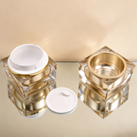 Emballage de maquillage de luxe HOMAY, pot carré en acrylique à double paroi vide pour crème, avec logo et boîte personnalisés