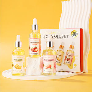 Nouvelle huile de <span class=keywords><strong>parfum</strong></span> personnalisée Anti-oxygène éclaircissant pour la peau Ensemble d'huiles artisanales pour le corps fraise/ananas/pêche - Product Image 3