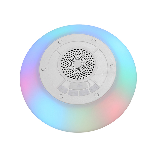 Wireless Bt Floating Speaker Colorful Light for Swimming Speaker IPX7 Waterproof Led Portable Shower Speaker