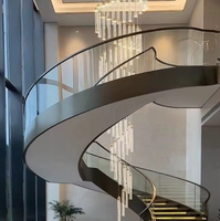 Luminaire suspendu moderne et élégant pour escaliers en cristal spiralé pour restaurants Design de lustre de plafond chic