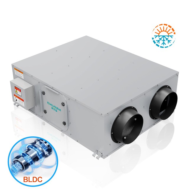 Environmental Friendly Erv Hrv Fan Heat Recovery Ventilation Flexible Ducting Ventilator Air Recuperator