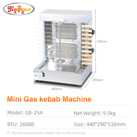 Mini-four à shawarma au gaz en acier inoxydable (GB-25A) / Mini-machine à kebab au gaz