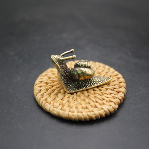 Brass Snail Figurine Antique Bronze <b>Desk</b> Ornament Craft Gift <b>Rustic</b> Style Office Decor - Product Image 3