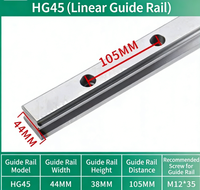Glissière linéaire robuste VIEVI série HG HGR45 en acier pour machines de fraisage CNC, longueur 100mm-6000mm, directement de l'usine