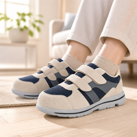 Chaussures Diabétiques Personnalisées Fournies par l'Usine, Tige Respirante, Talon Plat, Confortables pour la Marche, pour Patients Diabétiques