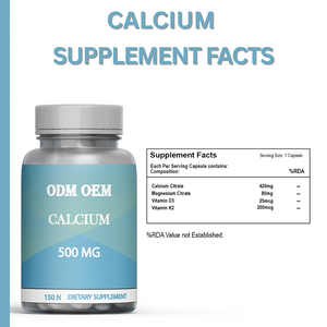 Cápsulas de Calcio, Magnesio, Vitamina D3, K2 y B12 de 1000 mg OEM, Suplemento Dietético para el Apoyo Inmunológico y la Salud Ósea, Suministro a Granel - Product Image 4