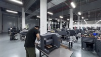 Printer tunggal Desktop 210mm kotak Pizza kotak bergelombang Printer karton tas kertas cangkir kipas mesin cetak tepi buku
