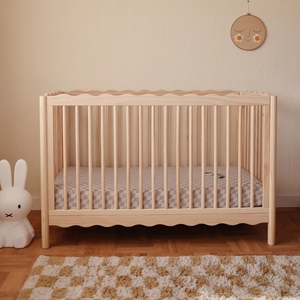 Cunas Modernas con Diseño de Ondas, 4 en 1, Convertibles en Cama para Niños Pequeños con Barandas de Seguridad - Product Image 4