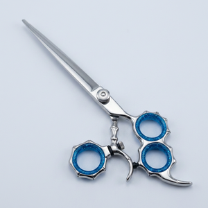 Stainless Steel Sharp Mirror Finish Three Ring Handle Scissor - Product Image 1