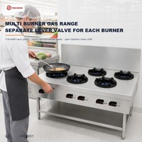 Table de cuisson à gaz encastrable 5 brûleurs en verre trempé avec allumage électronique pour cuisine