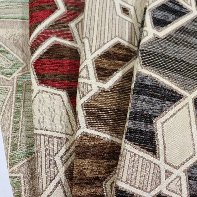 Nuevo diseño tapicería jacquard chenilla sofá tela para muebles textiles