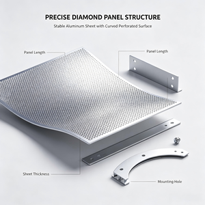 Système d'installation de façade courbée, support de fixation pour panneau de mur rideau en acier inoxydable, support extérieur pour bâtiment - Product Image 4