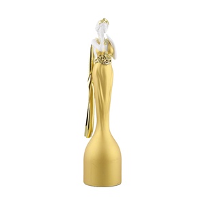 Trophée Créatif de 35 cm en Métal Doré et Argenté Haut de Gamme, Design Déesse Solide, Sculpture d'Art Abstrait Personnalisée de Déesse <span class=keywords><strong>Muse</strong></span> - Product Image 5