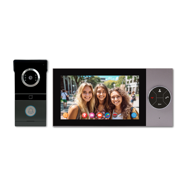 1080P HD 7 Inch IPS Touch Screen Card Unlock Tuya App to Remote Control PIR Motion Detection Camera Protecting Your Home