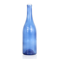 Offre Spéciale – Bouteille en Verre Bleue pour Vodka, Vin, Tequila – 700ml, 750ml, 1L – Bouteille de Boissons Spiritueuses et Liqueurs