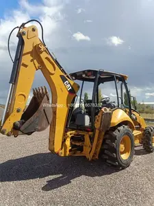 The CAT 416E wheel loader backhoe is available for purchase at a fair price in Shanghai  China and is well-maintained.