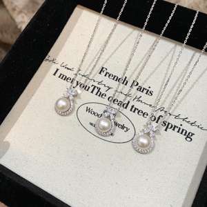 Collar de Plata de Ley S925 con Circonitas en Forma de Estrella, Cadena para Clavícula, Regalo para Mujer con Colgantes y Dijes de Primera Calidad - Product Image 2