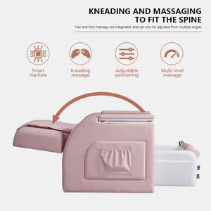 Silla de pedicura de Spa con respaldo alto para salones de uñas, sala de estar multifunción, masaje de pies con hidromasaje, estación de manicura ajustable - Product Image 4