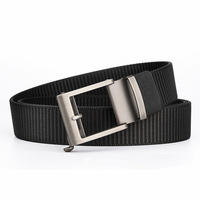 Langqin Ceinture tactique d'extérieur pour homme Boucle en alliage épais et solide Confortable Design décontracté Automatique Pantalon classique Polyester