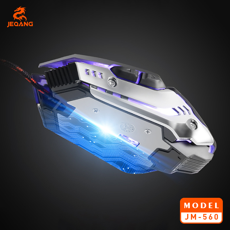 Jeqang 7D Ergonomic Wired Gaming Mouse - Adjustable DPI, RGB